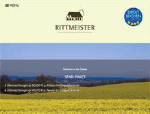 Tablet Screenshot of landhotel-rittmeister.de